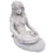 Santa's Workshop 15.6" Antique White Cold Cast Mermaid Bird Bath